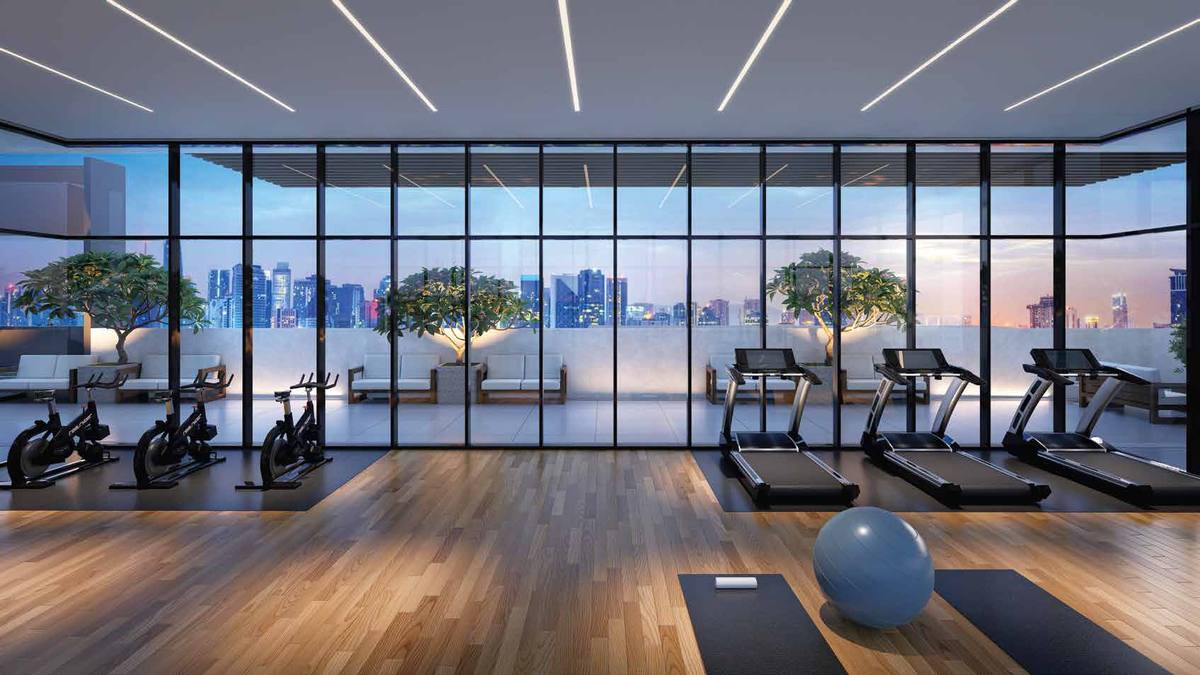 Khaya Residence sky gym with a view over Kuala Lumpur